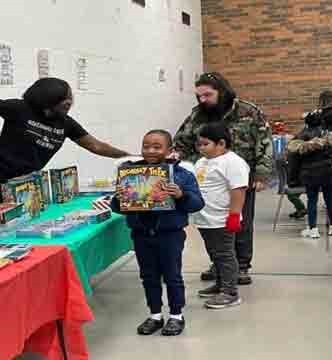 people looking at gifts